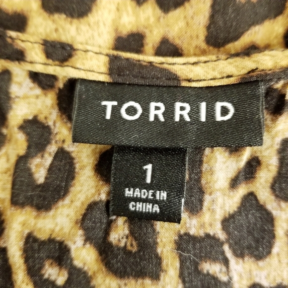 Womans Plus Sz 1 Torrid Cheetah Print Top - Picture 4 of 5